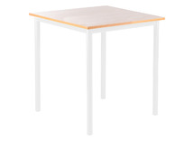 Tafel - Universal - 100 cm x 100 cm x 70 cm - onderstel ral 9006 (aluminium grijs) - blad beuk - per stuk