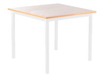 Tafel - Universal - 120 cm x 120 cm x 52 cm - onderstel ral 5007 (zacht blauw) - blad beuk - per stuk