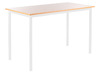 Tafel - Universal - 120 cm x 60 cm x 64 cm - onderstel ral 3002 (karmijnrood) - blad beuk - per stuk