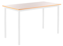 Tafel - Universal - 140 cm x 60 cm x 76 cm - onderstel ral 7037 (donkergrijs) - blad beuk - per stuk