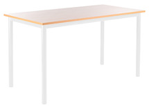 Tafel - Universal - 160 cm x 80 cm x 70 cm - onderstel ral 5014 (grijsblauw) - blad beuk - per stuk