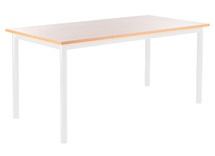 Tafel - Universal - 200 cm x 80 cm x 70 cm - onderstel ral 3020 (rood) - blad beuk - per stuk