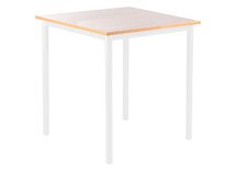 Tafel - Universal - 60 cm x 60 cm x 52 cm - onderstel ral 3004 (bordeaux) - blad beuk - per stuk