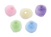 Kralen - rijgkralen - pompons - pastel - set van 100 assorti