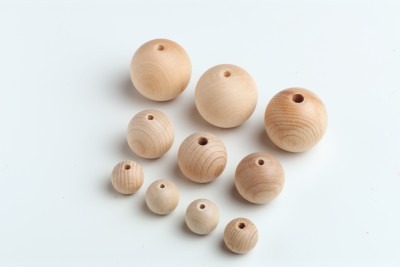 Kralen-hout-naturel ø 15mm-100st