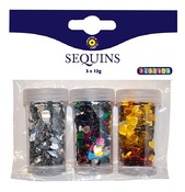 Deco - Pailletten Hartjes - 3X12G