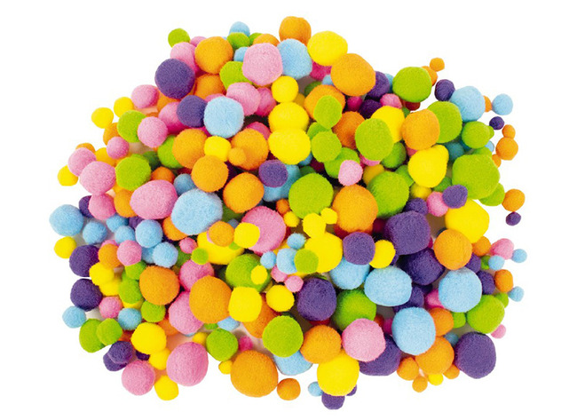 Pompons-neon-500st