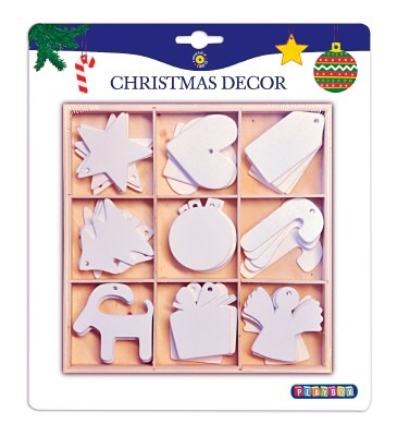 Kerst - Karton - Ornamenten - 36st