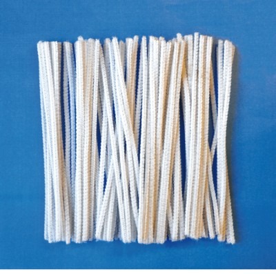 Chenille-wit-100st