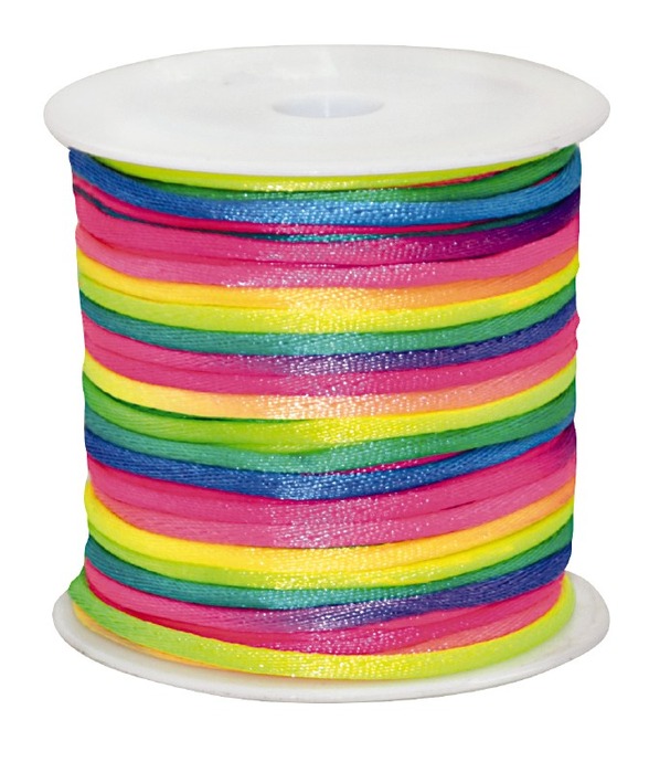 Draad - Macramé - Koord - Regenboog - 0,2 Cm Diameter - Bobijn Van 50 M - Per Stuk