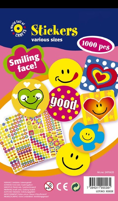 Stickers-smileys-funny 1000st