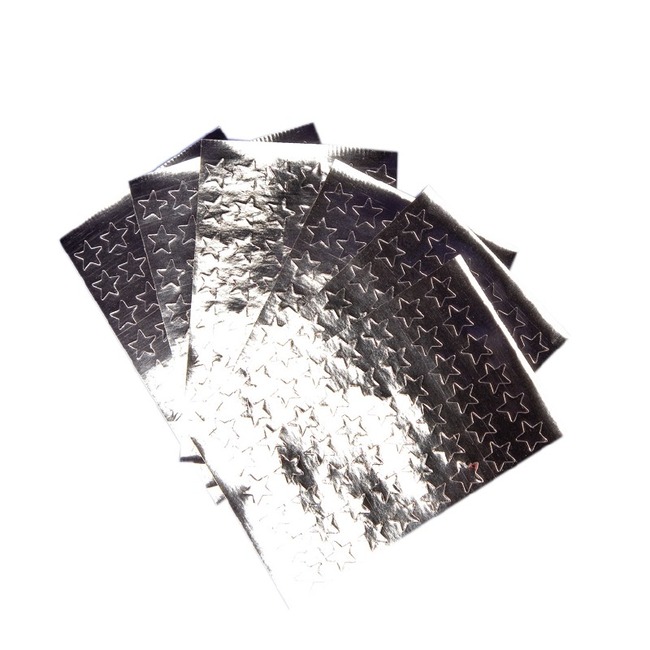 Stickers-ster-zilver-klein 288st