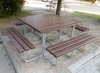 Picknicktafel -gerecycleerd kunststof - stelvio - per stuk