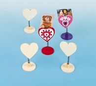 Hout - Fotoklemmen - Hart - Set/4