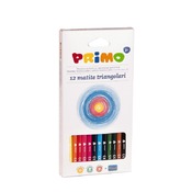 Potlood - kleurpotlood - driekantig - primo - dun - ass/12kl