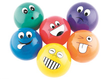 Bal - emotieballen - Spordas Small Emotional Faces - gelaatsuitdrukkingen - set van 6 assorti