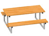 Picknicktafel - stalen frame met houten zitting - picknicktafel  - per stuk