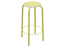 Kruk - Unikleur - 40 cm x 40 cm x 65 cm - onderstel groen - zitoppervlak groen - per stuk