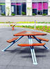Picknicktafel - stalen frame met houten zitting - mars  - per stuk