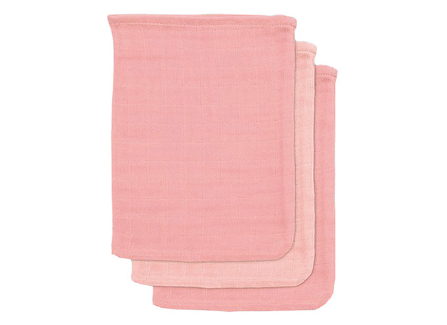 Textiel - Washandje Tetra Bamboe - Jollein - Set Van 3 - Rose Tinten - Per Stuk