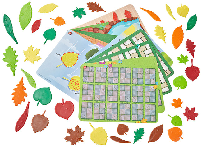 Kleur En Vorm - Hand2mind Sensory Leaves Math Activity Set - Sensorische Blaadjes - Bomen - Wiskundige Initiatief - Per Spel
