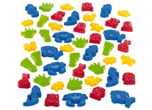 Zand - zandset - Dantoy - kleurrijke vormen - set van 48 assorti