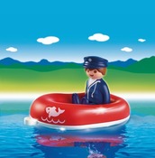 PLAYMOBIL 123-Zeeman Met Rubberboot