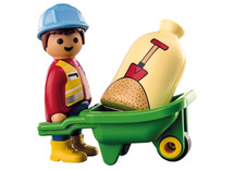 Playmobil 123 - bouwvakker met kruiwagen