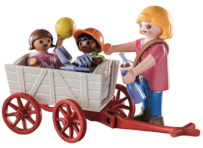Poppenhuis - Playmobil - Opvoeder Met Bolderwagen