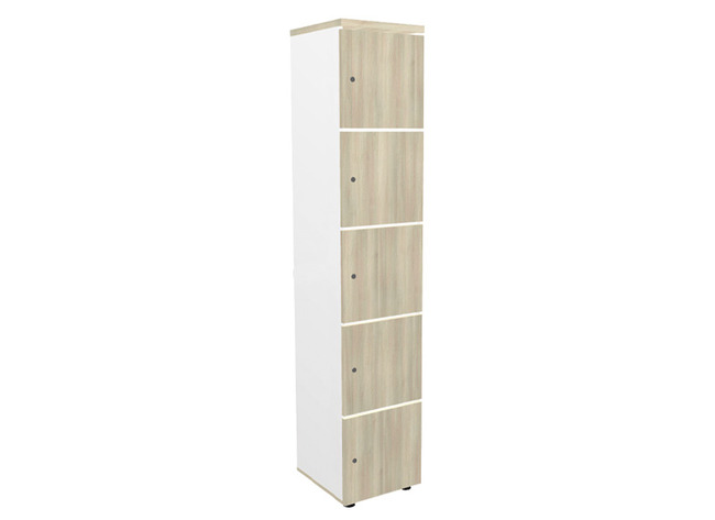 Kast - Hout - Locker - 1 Rij 5 Lockers