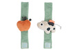 Rammelaar - Done by deer - Wrist rattle set - polsbandje - Dotti green - set van 2