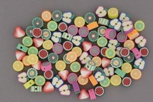 Kralen - figuurkralen - fruit - set van 200