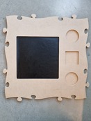 Hout - puzzelstuk met bordfolie - p/st