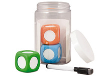 Spelaccessoires - dobbelstenen - Akros Rewritable Dice - whiteboard - herschrijfbaar - set van 3