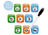 Spelaccessoires - dobbelstenen - Akros Rewritable Dice - whiteboard - herschrijfbaar - set van 3