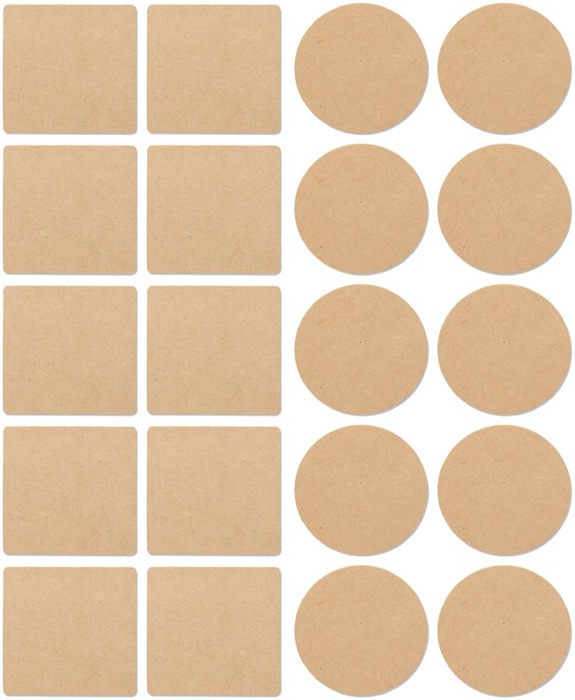 Mdf-onderleggers-grote Set