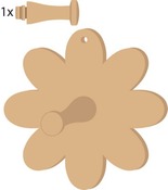 Mdf - Kapstokjes - bloem - per stuk