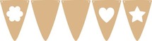 Mdf - Vlaggen - bloem - per stuk