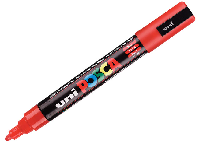 Stiften - Verfstiften - Posca - Pc5m - Rood - Per Stuk