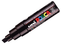 Posca - Verfmarker - Dik 8Mm - Schuine Punt - zwart - Per Stuk