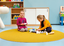 Tapijt - rond - met festonrand - 200 cm x 200 cm - wild rice - per stuk