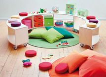 Tapijt - rond - met festonrand - 200 cm x 200 cm - arctic - per stuk