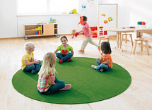 Tapijt - rond - met festonrand - 200 cm x 200 cm - powder - per stuk