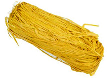 Koord - raffia - natuur - gekleurd - 50 g - geel - per stuk
