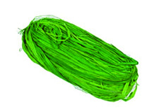 Koord - raffia - natuur - gekleurd - 50 g - groen - per stuk