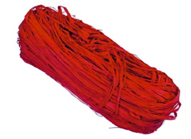 Koord - Raffia - Natuur - Gekleurd - 50 G - Rood - Per Stuk