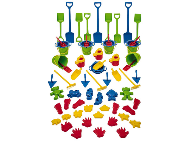 Zand - Zandbakset - Dantoy - Voordeelpakket - Set Van 66 Assorti