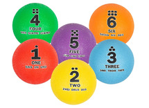 Bal - stuiterbal - Spordas Utility Sequencing Balls - genummerd - set van 6
