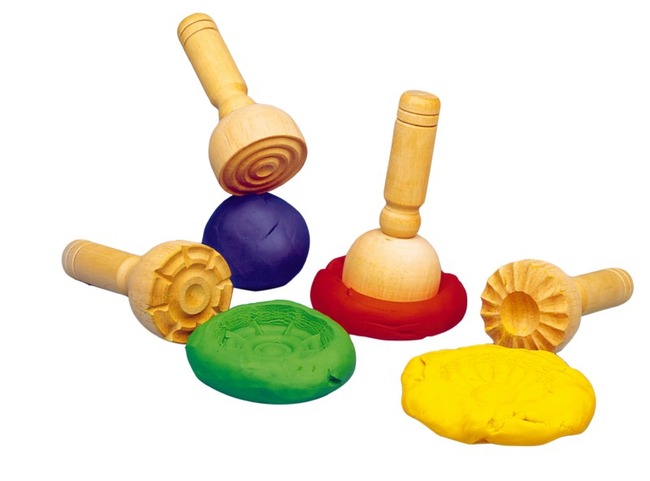 Stempels - Kleistempels - Hout - Boetseren - Set Van 4 Assorti