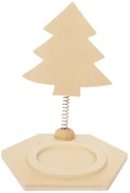 Theelichthouder - Kerst - hout - set van 5